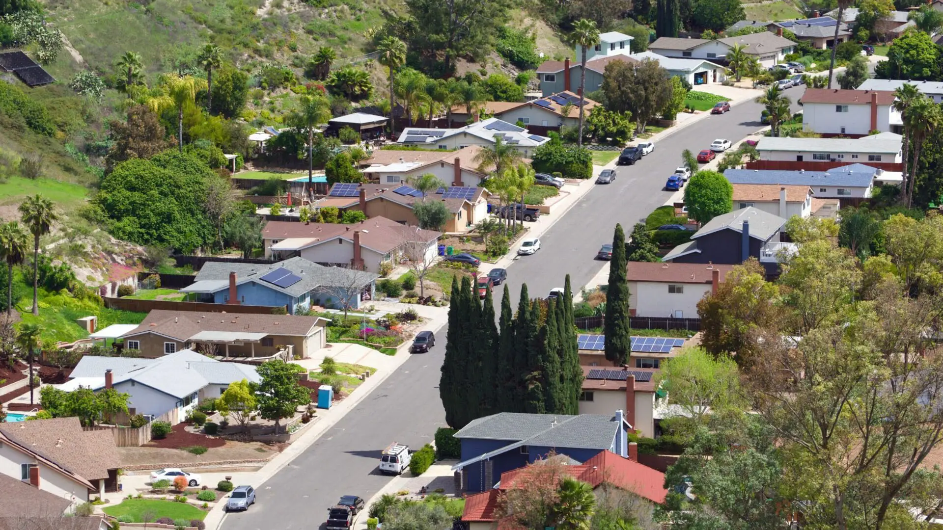 A HOA community of single family houses